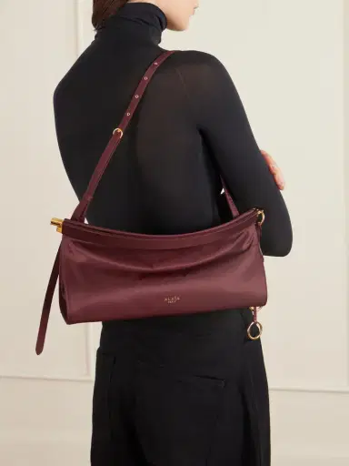 Alaïa Le Click E/w Medium Satin-twill Shoulder Bag | Thumbnail 2 Alaïa Le Click E/w Medium Satin-twill Shoulder Bag | Thumbnail 2