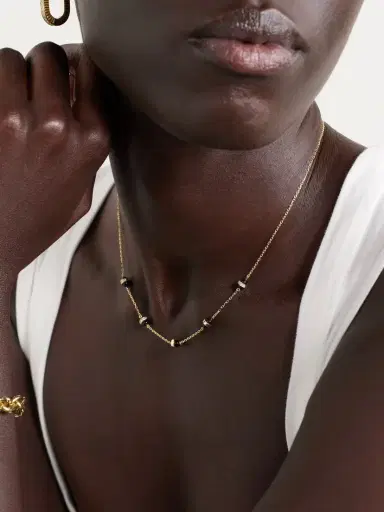 L’Atelier Nawbar Atoms 18-karat Gold, Enamel And Diamond Necklace | Thumbnail 2