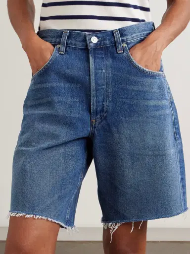Citizens of Humanity Ayla Frayed Denim Shorts | Thumbnail 3 Citizens of Humanity Ayla Frayed Denim Shorts | Thumbnail 3