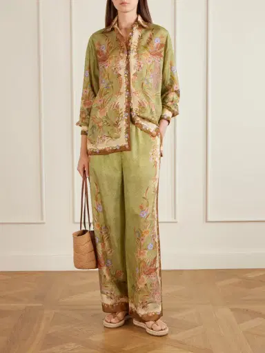 Zimmermann Indra Printed Silk Wide-leg Pants | Thumbnail 2 Zimmermann Indra Printed Silk Wide-leg Pants | Thumbnail 2