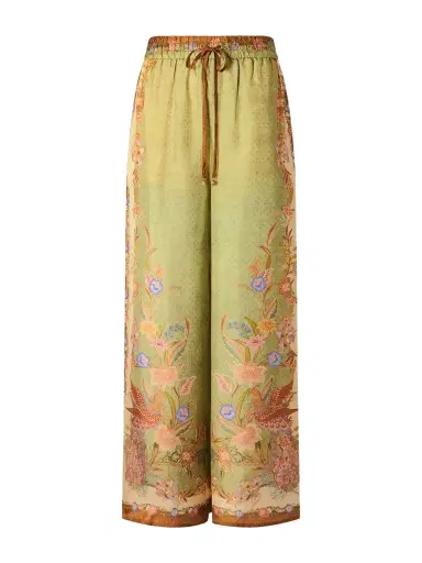 Zimmermann Indra Printed Silk Wide-leg Pants | Thumbnail 1 Zimmermann Indra Printed Silk Wide-leg Pants | Thumbnail 1
