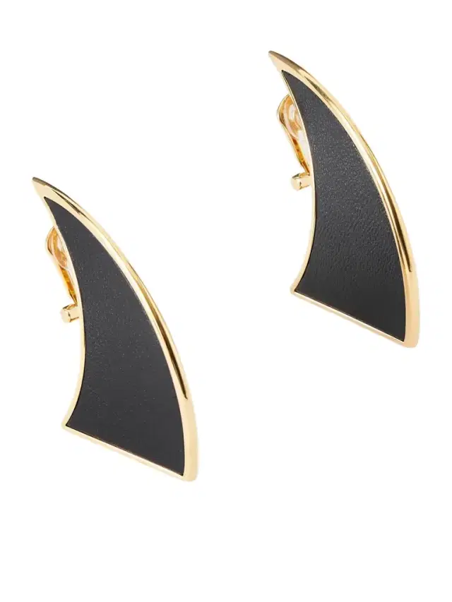Alaïa Gold-tone Leather Earrings