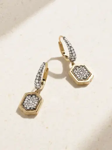 Lucy Delius Athena's Mirror Rhodium-plated 14-karat Recycled Gold Diamond Earrings | Thumbnail 1 Lucy Delius Athena's Mirror Rhodium-plated 14-karat Recycled Gold Diamond Earrings | Thumbnail 1