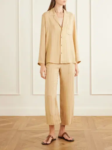Saint Laurent Striped Silk-jacquard Shirt | Thumbnail 2 Saint Laurent Striped Silk-jacquard Shirt | Thumbnail 2