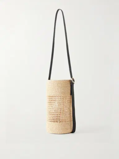 Khaite Billie Small Leather-trimmed Raffia Bucket Bag | Thumbnail 4 Khaite Billie Small Leather-trimmed Raffia Bucket Bag | Thumbnail 4
