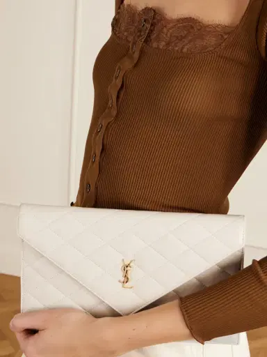 Saint Laurent Paris Matelassé Leather Pouch | Thumbnail 2 Saint Laurent Paris Matelassé Leather Pouch | Thumbnail 2