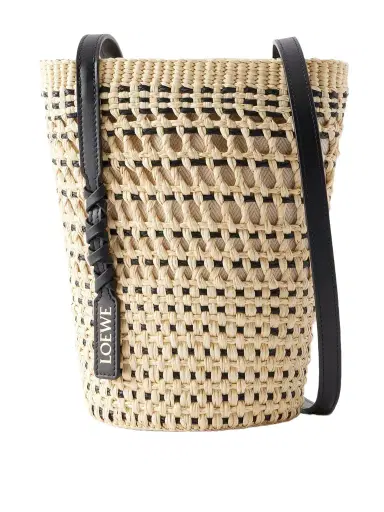 Loewe + Paula's Ibiza Braid Leather-trimmed Raffia Shoulder Bag | Thumbnail 1 Loewe + Paula's Ibiza Braid Leather-trimmed Raffia Shoulder Bag | Thumbnail 1