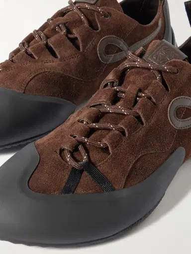 Loewe Grip Tpu And Leather-trimmed Suede Sneakers | Thumbnail 4 Loewe Grip Tpu And Leather-trimmed Suede Sneakers | Thumbnail 4
