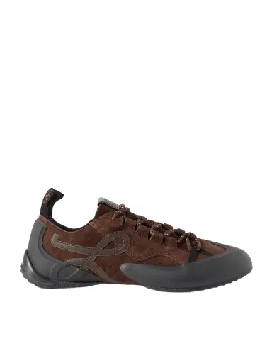Loewe Grip Tpu And Leather-trimmed Suede Sneakers | Thumbnail 1 Loewe Grip Tpu And Leather-trimmed Suede Sneakers | Thumbnail 1