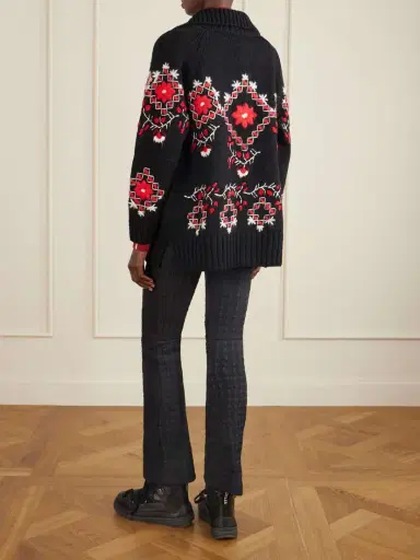 Moncler Grenoble Oversized Embroidered Wool-blend Cardigan | Thumbnail 4 Moncler Grenoble Oversized Embroidered Wool-blend Cardigan | Thumbnail 4