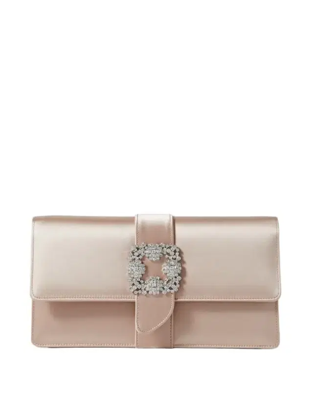 Capri Crystal-embellished Satin Clutch