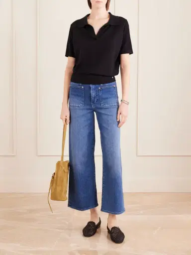 Frame Le Slim Palazzo Crop High-rise Wide-leg Jeans | Thumbnail 2