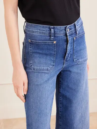 Frame Le Slim Palazzo Crop High-rise Wide-leg Jeans | Thumbnail 5
