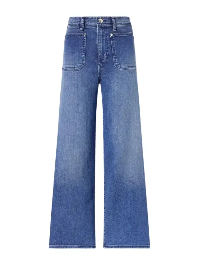 Le Slim Palazzo Crop High-rise Wide-leg Jeans