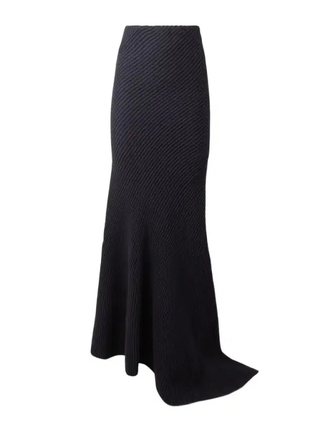 Asymmetric Ribbed Wool And Cashmere-blend Skirt