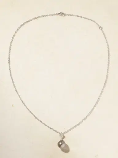 Mikimoto 18-karat White Gold, Diamond And Pearl Necklace | Thumbnail 4