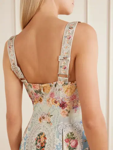 Camilla Printed Lace-trimmed Cotton-blend Midi Dress | Thumbnail 4