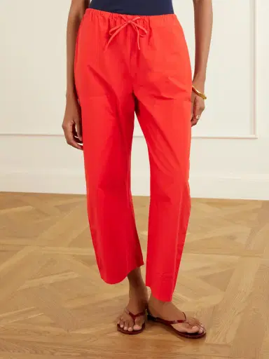LESET Kyoto Cotton-poplin Low-rise Wide-leg Pants | Thumbnail 3 LESET Kyoto Cotton-poplin Low-rise Wide-leg Pants | Thumbnail 3
