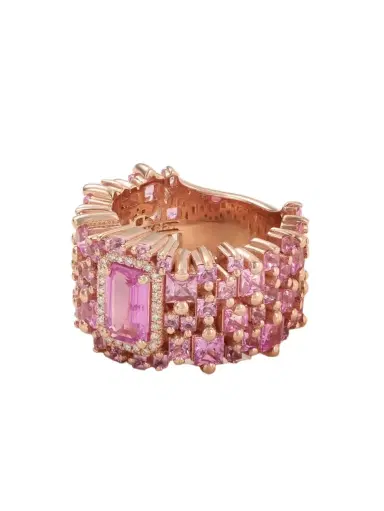 Suzanne Kalan 18-karat Rose Gold, Sapphire And Diamond Ring | Thumbnail 1 Suzanne Kalan 18-karat Rose Gold, Sapphire And Diamond Ring | Thumbnail 1