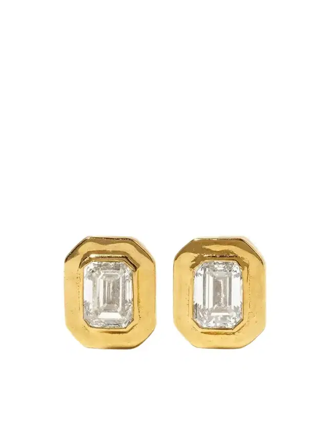 + Net Sustain Nesting Gem 18-karat Recycled Gold Diamond Earrings
