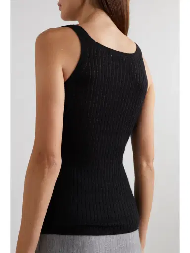 Gabriela Hearst Nevin Pointelle-knit Cashmere And Silk-blend Tank | Thumbnail 3