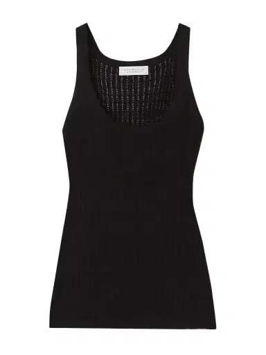 Gabriela Hearst Nevin Pointelle-knit Cashmere And Silk-blend Tank | Thumbnail 1