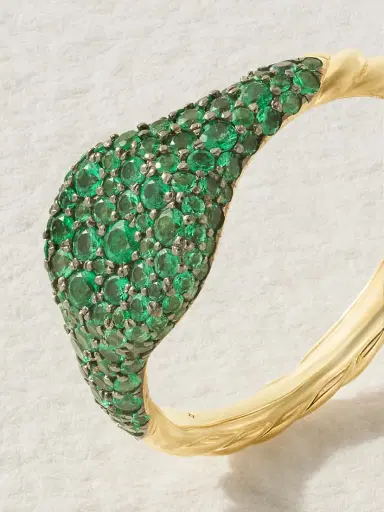 David Yurman 18-karat Gold Emerald Pinky Ring | Thumbnail 4 David Yurman 18-karat Gold Emerald Pinky Ring | Thumbnail 4