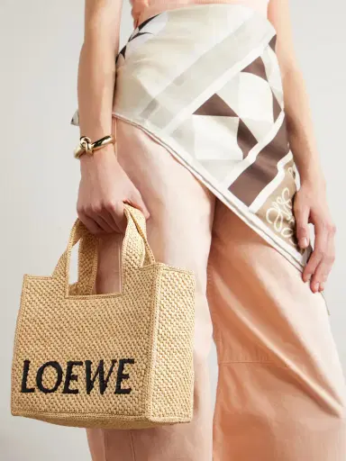 Loewe + Paula's Ibiza Embroidered Raffia Tote | Thumbnail 2