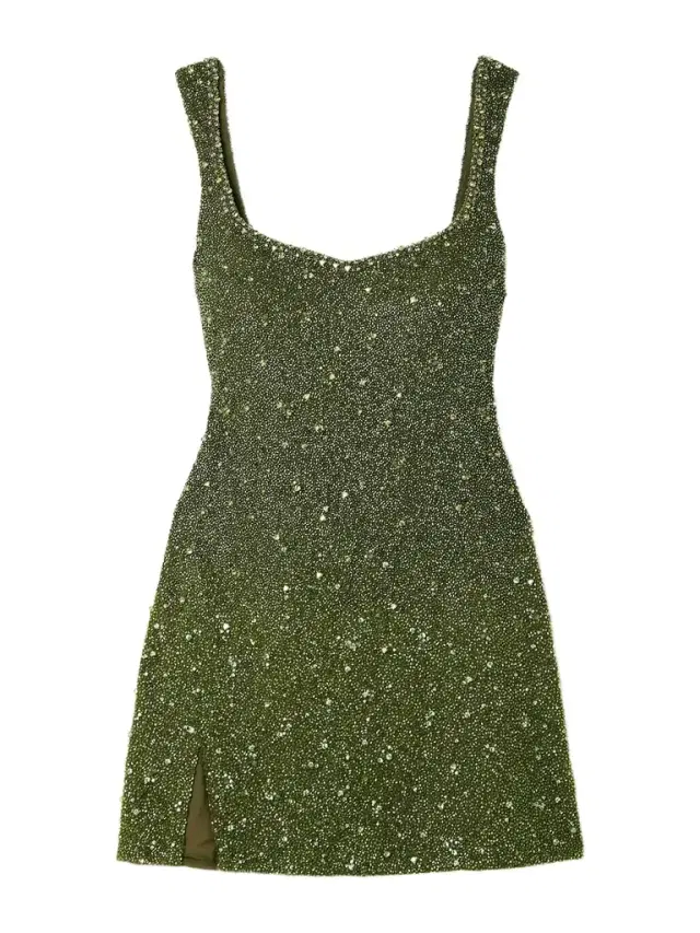 Embellished Stretch-tulle Mini Dress