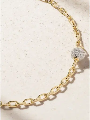 David Yurman Dy Madison® Rhodium-plated 18-karat Gold Diamond Necklace | Thumbnail 4