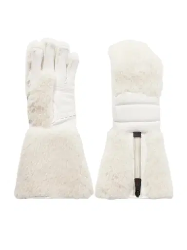 Moncler Grenoble Shearling And Suede Ski Gloves | Thumbnail 1 Moncler Grenoble Shearling And Suede Ski Gloves | Thumbnail 1