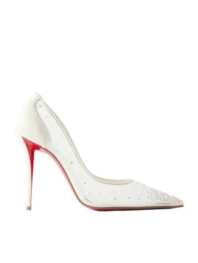 Miss Z Degrastrass Perla 100 Embellished Leather-trimmed Mesh Pumps