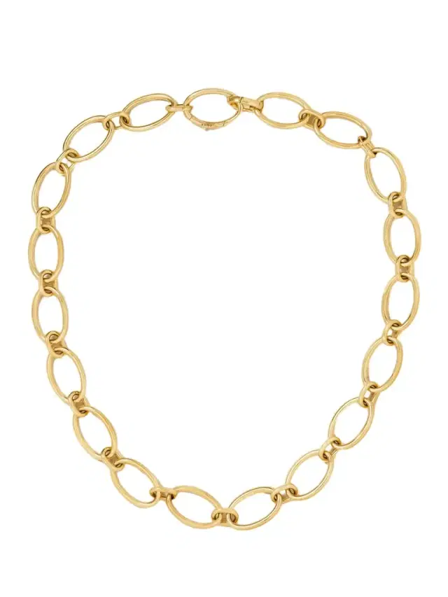 Oval Link Chain 18-karat Gold Necklace