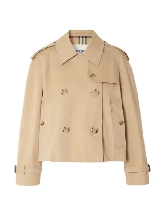 Double-breasted Cotton-gabardine Trench Coat - Beige