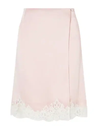 Stella McCartney Lace-trimmed Satin Midi Skirt | Thumbnail 1