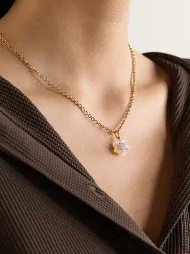 Irene Neuwirth Tropical Flower 18-karat Rose Gold Opal Pendant | Thumbnail 2