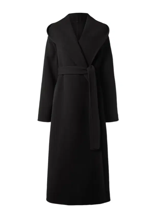 Hooded Belted Wool Coat