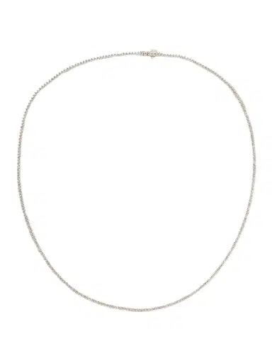 STONE AND STRAND The Essential Dainty 14-karat White Gold Diamond Tennis Necklace | Thumbnail 1 STONE AND STRAND The Essential Dainty 14-karat White Gold Diamond Tennis Necklace | Thumbnail 1