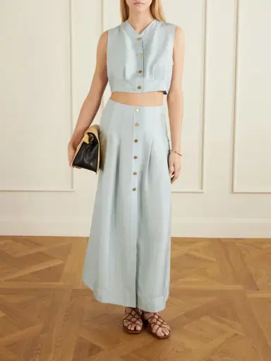 Le Kasha Haima V Neck Silk Top | Thumbnail 2