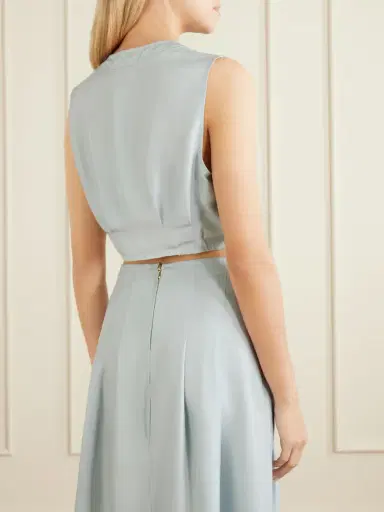 Le Kasha Haima V Neck Silk Top | Thumbnail 3