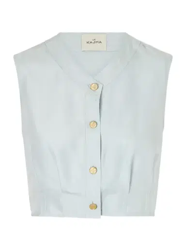Le Kasha Haima V Neck Silk Top | Thumbnail 1