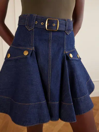 Zimmermann Belted Denim Mini Skirt | Thumbnail 5