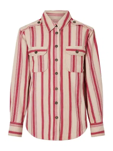 Marant Étoile Gelva Striped Cotton Shirt | Thumbnail 1 Marant Étoile Gelva Striped Cotton Shirt | Thumbnail 1