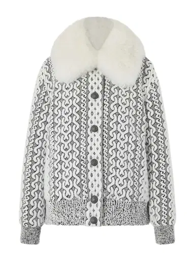 Moncler Grenoble Beille Padded Shearling-trimmed Woven Down Bomber Jacket | Thumbnail 1 Moncler Grenoble Beille Padded Shearling-trimmed Woven Down Bomber Jacket | Thumbnail 1