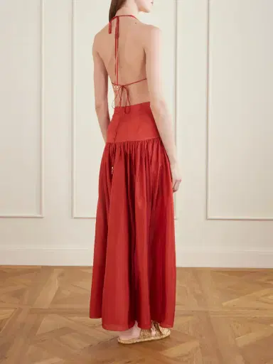 Zimmermann Indra Knotted Silk Halterneck Maxi Dress | Thumbnail 3 Zimmermann Indra Knotted Silk Halterneck Maxi Dress | Thumbnail 3