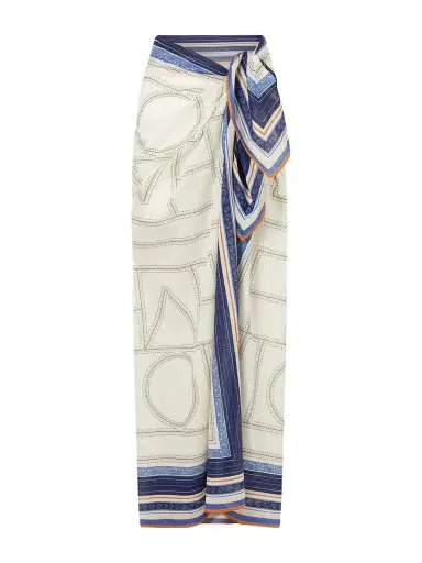 TOTEME Collector Organic Cotton And Lyocell-blend Pareo | Thumbnail 1 TOTEME Collector Organic Cotton And Lyocell-blend Pareo | Thumbnail 1