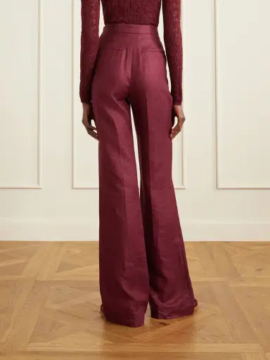 Gabriela Hearst Vesta Wool, Silk And Linen-blend Flared Pants | Thumbnail 4 Gabriela Hearst Vesta Wool, Silk And Linen-blend Flared Pants | Thumbnail 4
