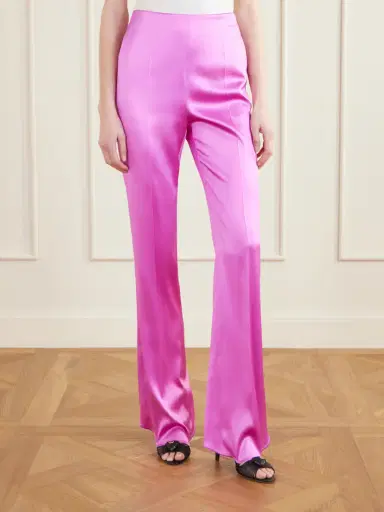 Valentino Garavani Silk-blend Duchesse Straight-leg Pants | Thumbnail 3 Valentino Garavani Silk-blend Duchesse Straight-leg Pants | Thumbnail 3