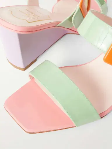 Roger Vivier Belle Vivier 60 Buckled Patent-leather Wedge Sandals | Thumbnail 5 Roger Vivier Belle Vivier 60 Buckled Patent-leather Wedge Sandals | Thumbnail 5