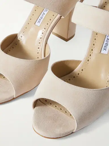 Manolo Blahnik Khiko 90 Suede Slingback Sandals | Thumbnail 4 Manolo Blahnik Khiko 90 Suede Slingback Sandals | Thumbnail 4